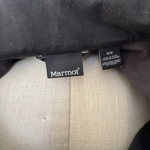 Marmot Jacket Men's Size Medium Gray Full Zip Softshell Zip Pockets CC 426 - Picture 6 of 6